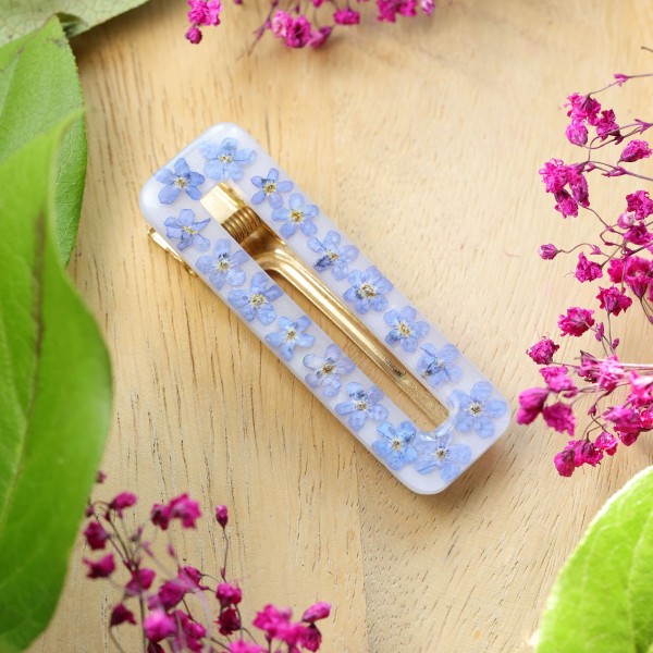 Forget-me-not hair clip - the magic of nature in your hair