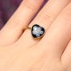 Heart ring with forget-me-not