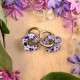 Flower earrings with forget-me-nots