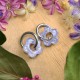 Flower earrings with forget-me-nots