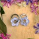 Flower earrings with forget-me-nots