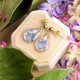 Classic earrings with forget-me-nots