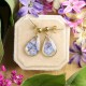 Classic earrings with forget-me-nots