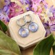 Classic earrings with forget-me-nots