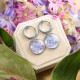 Classic earrings with forget-me-nots