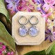 Classic earrings with forget-me-nots