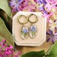 Classic earrings with forget-me-nots