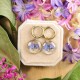Classic earrings with forget-me-nots