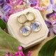 Classic earrings with forget-me-nots