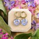 Classic earrings with forget-me-nots
