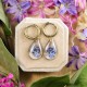 Classic earrings with forget-me-nots