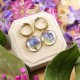 Classic earrings with forget-me-nots