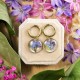 Classic earrings with forget-me-nots