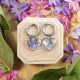 Classic heart earrings with forget-me-nots