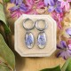 Classic earrings with forget-me-nots