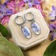 Classic earrings with forget-me-nots