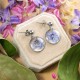 Classic earrings with forget-me-nots