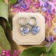 Classic heart earrings with forget-me-nots
