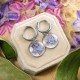 Classic earrings with forget-me-nots