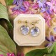 Classic earrings with forget-me-nots