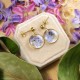 Classic earrings with forget-me-nots