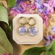 Classic earrings with forget-me-nots