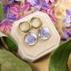 Classic earrings with forget-me-nots