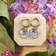 Classic earrings with forget-me-nots