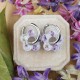 Flower earrings with alyssum flowers