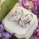 Flower earrings with alyssum flowers