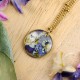 Classic necklace with pansies