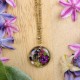 Classic necklace with a bouquet of flowers