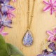 Classic necklace with forget-me-not