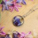 Classic necklace with a bouquet of flowers