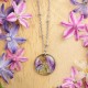 Classic necklace with a bouquet of flowers