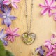 Classic necklace with a bouquet of flowers