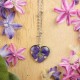 Classic heart necklace with violet