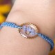 Macrame bracelet with forget-me-not