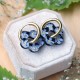Kolczyki kwiatki z niezapominajką