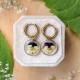 Classic earrings with pansy