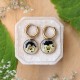 Classic earrings with pansy