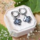 Classic earrings with forget-me-not