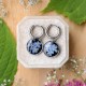 Classic earrings with forget-me-not