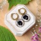 Classic earrings with pansy