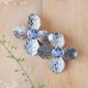 Decorative flower earrings with forget-me-nots