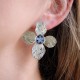 Decorative flower earrings with forget-me-nots