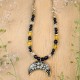 Lunula necklace with spirea