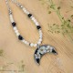 Lunula necklace with spirea
