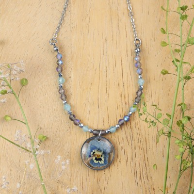 Pansy necklace