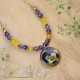 Pansy necklace